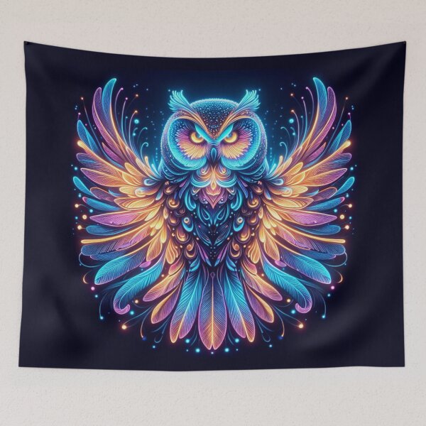 Item preview, Luminous Owl Radiance designed and sold by LyssasMindArt.