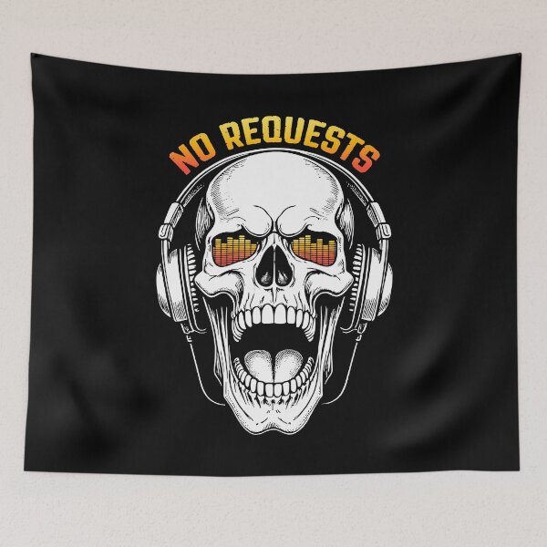Item preview, Skeleton DJ Headphones No Requests Equalizer Skull Halloween designed and sold by GrandeDuc.