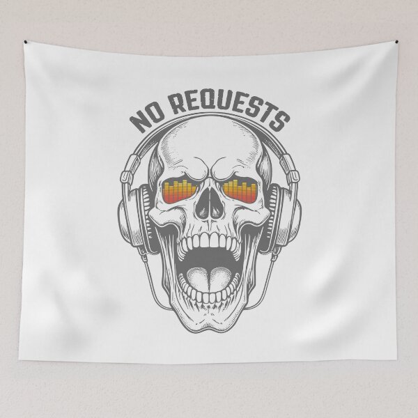 Item preview, Skeleton DJ Headphones No Requests Equalizer Skull Halloween designed and sold by GrandeDuc.