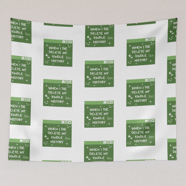 Item preview, delete my bookish kindle history aesthetic bookstore green designed and sold by  The Midnight Library - Book Lover Gifts & Kindle Accessories.