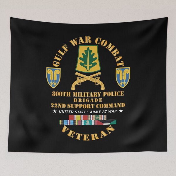 Item preview, Gulf War Combat Vet - 800th MP Brigade - SSI, 22nd Support Command SSI w GULF SVC X 300 designed and sold by Military Insignia Products.