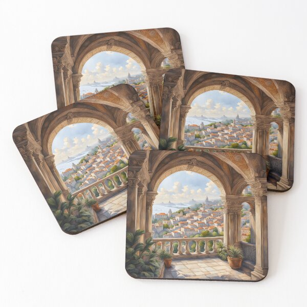 Item preview, Amalfi Villa: Archway View of Coastal Splendor designed and sold by LSVart.