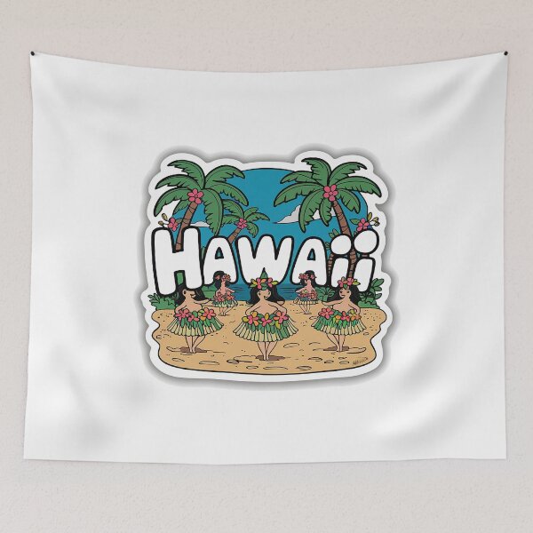 Item preview, Aloha, Hawaii, Vacation, sticker, Tropic beach designed and sold by RedCircleArt.