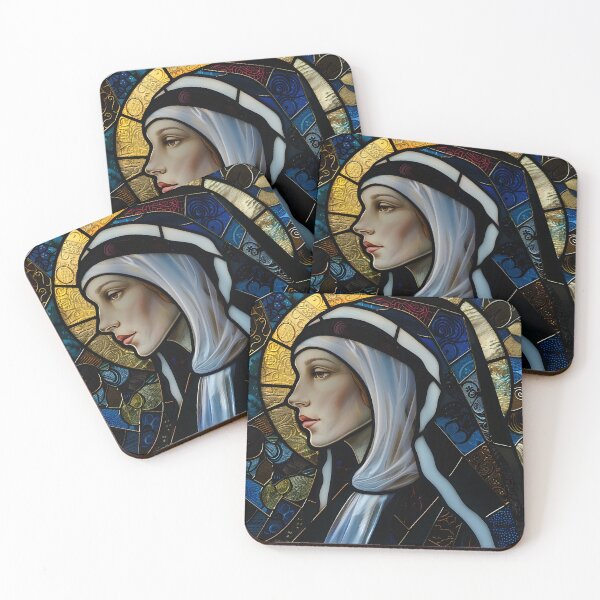 Item preview, Serene Nun in Stained Glass designed and sold by mebraart.