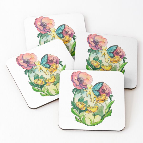 Item preview, Kitty fly and the Anemones designed and sold by M. Hanlon Art.