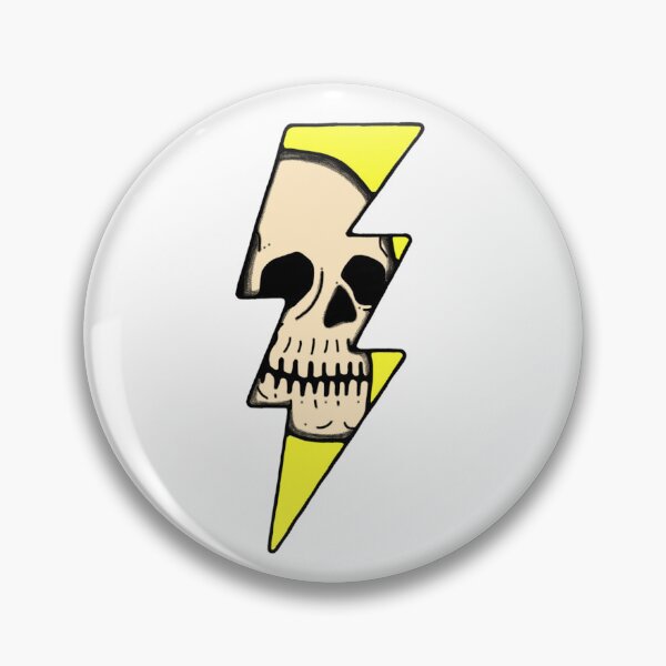 Item preview, lighting bolt skull designed and sold by charcreatez444.