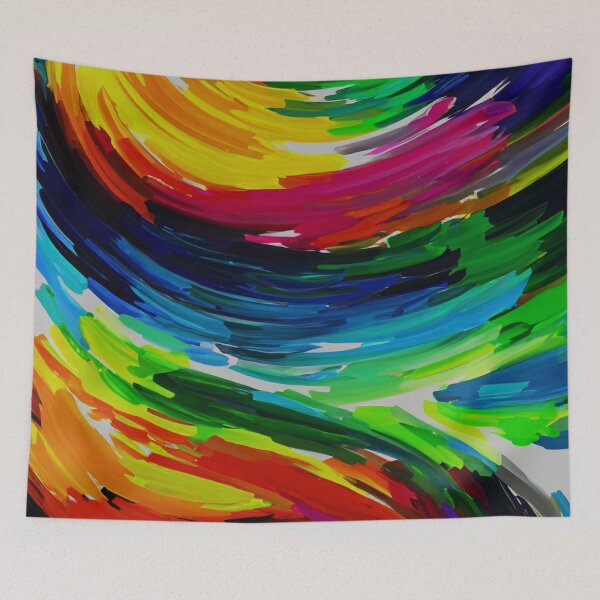 Item preview, Yellow Blue Fingerpainting designed and sold by ArtC-Designs by Kathy Higgins.
