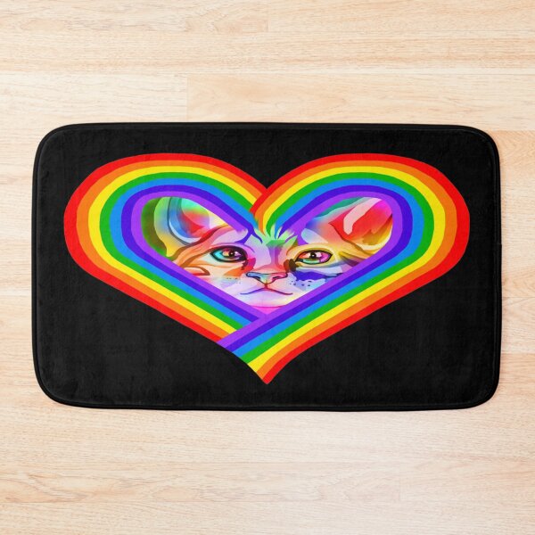 Item preview, Colorful Rainbow Heart Kitty  designed and sold by Deborah Camp.