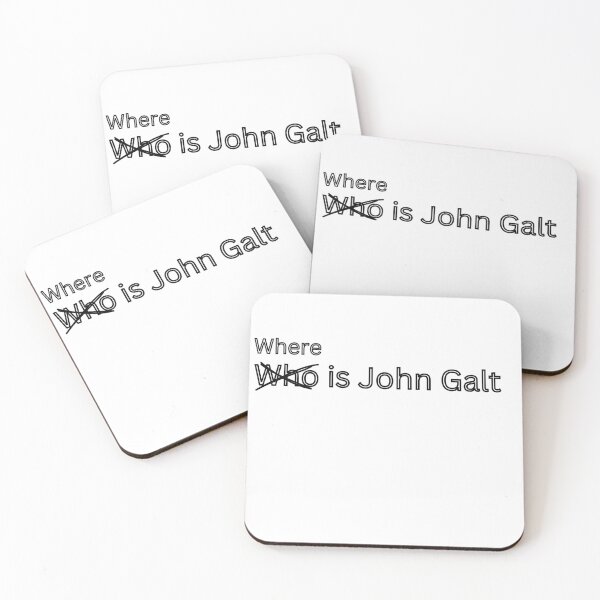 Item preview, Where is John Galt Funny Atlas Shrugged T-Shirt designed and sold by freestatetees.
