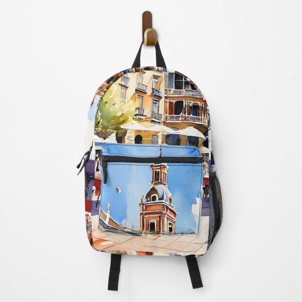 Item preview, Watercolor Magic: Plaza Mayor's Lively Terraza designed and sold by LSVart.