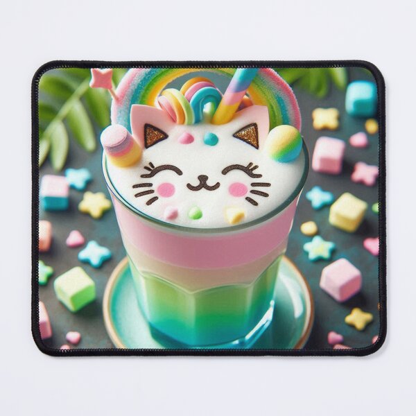 Item preview, Cat-Faced Rainbow Drink designed and sold by Sadia Jannat.