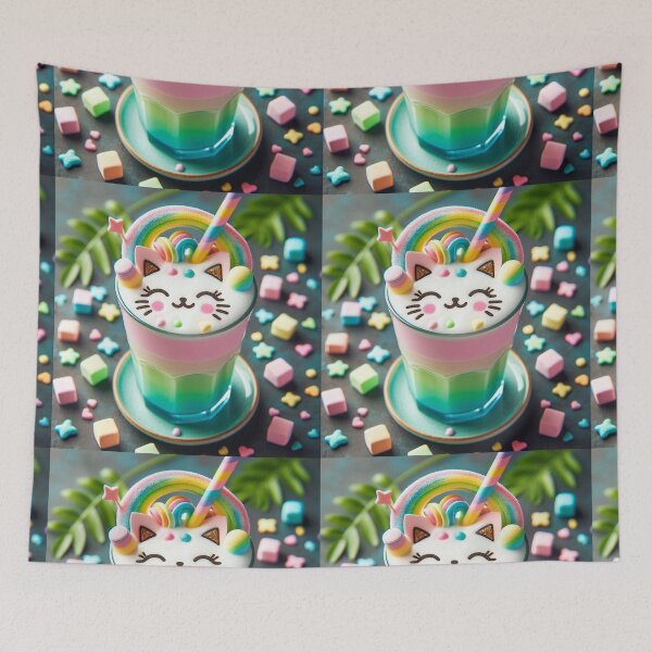 Item preview, Cat-Faced Rainbow Drink designed and sold by Sadia  Jannat.