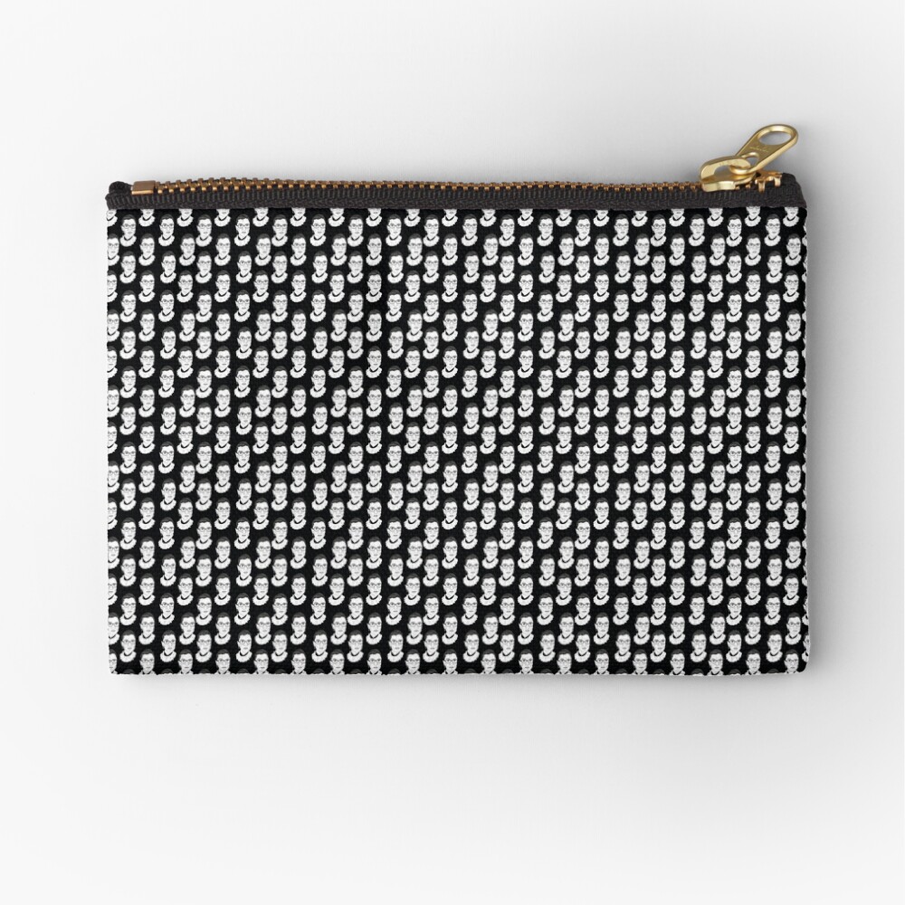Ruth Bader Ginsburg Black and White Zipper Pouch