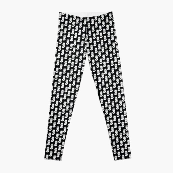 Black and White, Waffle Grid Leggings for Sale by thepinecones
