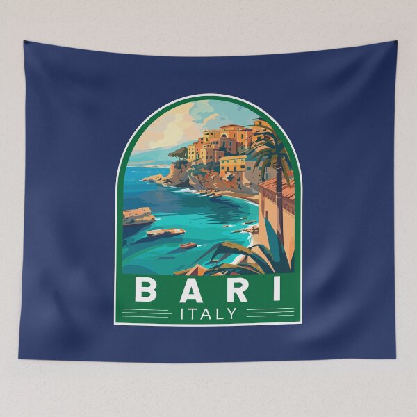 Item preview, Bari Italy Travel Art Emblem designed and sold by KrisSidDesigns.