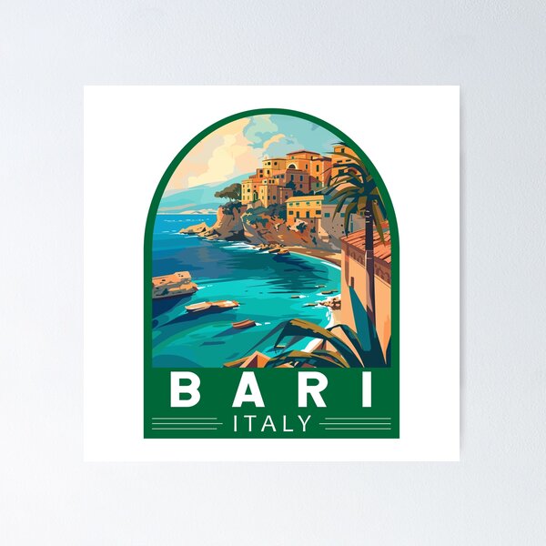 Item preview, Bari Italy Travel Art Emblem designed and sold by KrisSidDesigns.