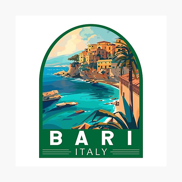 Item preview, Bari Italy Travel Art Emblem designed and sold by KrisSidDesigns.