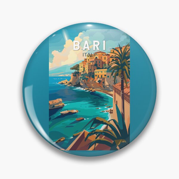 Item preview, Bari Italy Travel Art Vintage designed and sold by KrisSidDesigns.