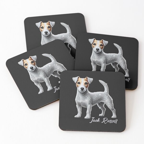 Aperçu de l'œuvre Jack Russell étincelant - Art de chien scintillant créée et vendue par SportyAndArtful.