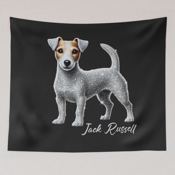 Aperçu de l'œuvre Jack Russell étincelant - Art de chien scintillant créée et vendue par SportyAndArtful.