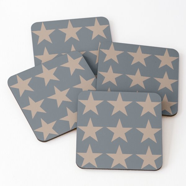 Item preview, Large WARM TAUPE and SLATE GREY STARS  designed and sold by RachelMacht.