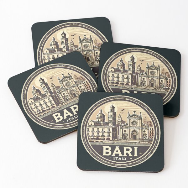 Item preview, Bari Italy Illustration Travel Art Badge designed and sold by KrisSidDesigns.