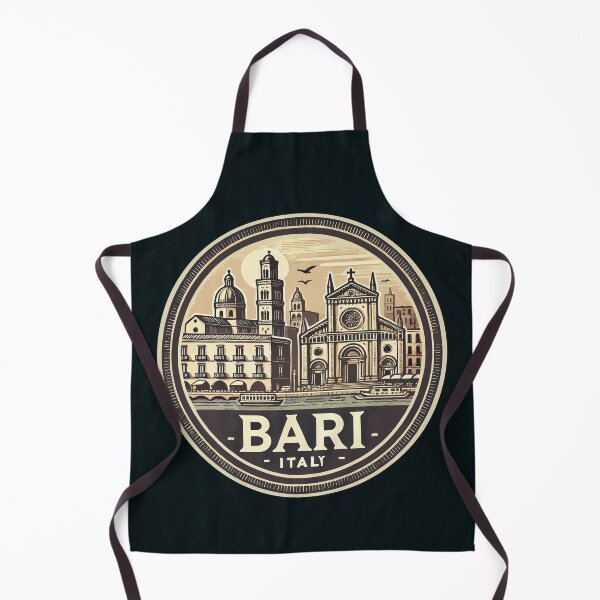 Item preview, Bari Italy Illustration Travel Art Badge designed and sold by KrisSidDesigns.