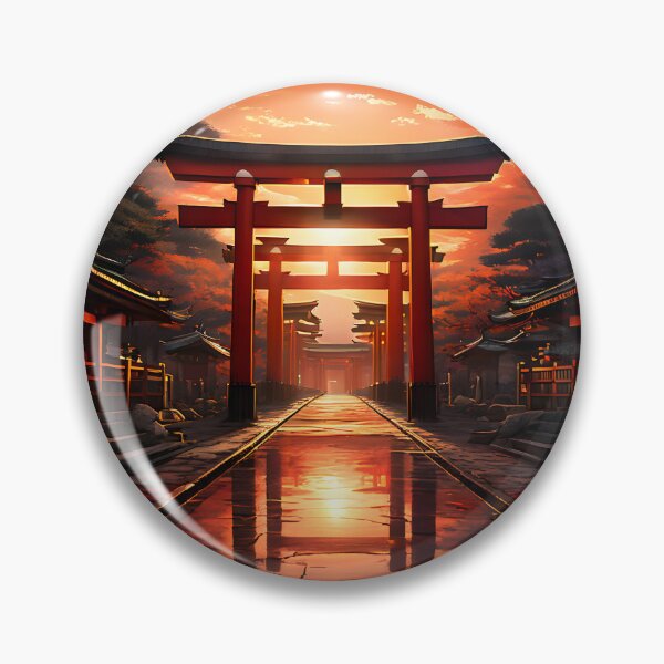 Item preview, Fushimi Inari Shrine: Sunset Through Red Gates designed and sold by LSVart.