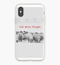 Vegan Humor "eat more people" iPhone Case