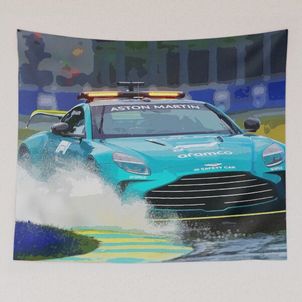 Item preview, The F1 safety car racing through standing water during the 2024 Canadian Grand Prix designed and sold by Rodissimus1984.