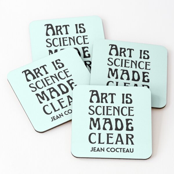 Item preview, Jean Cocteau quote: Art is science made clear (dark text) designed and sold by artbleed.