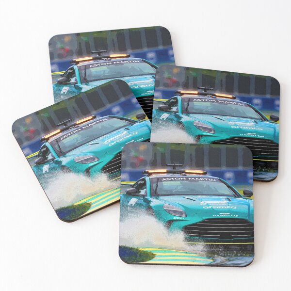 Item preview, The F1 safety car racing through standing water during the 2024 Canadian Grand Prix abstract designed and sold by Rodissimus1984.