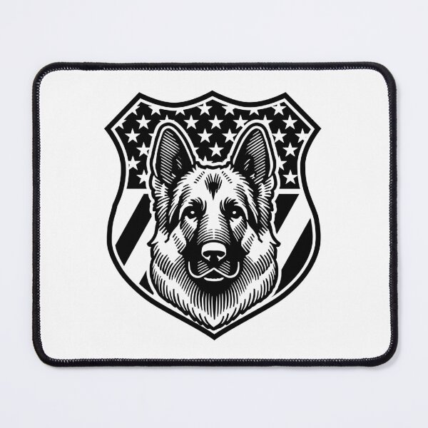 Item preview, Patriotic German Shepherd American Flag Badge 4th of July designed and sold by TKsTees.