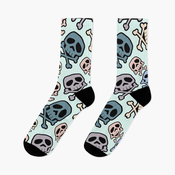 Item preview, Old School Punk Rock Skull Pattern: Tranquil tones designed and sold by muskitt.