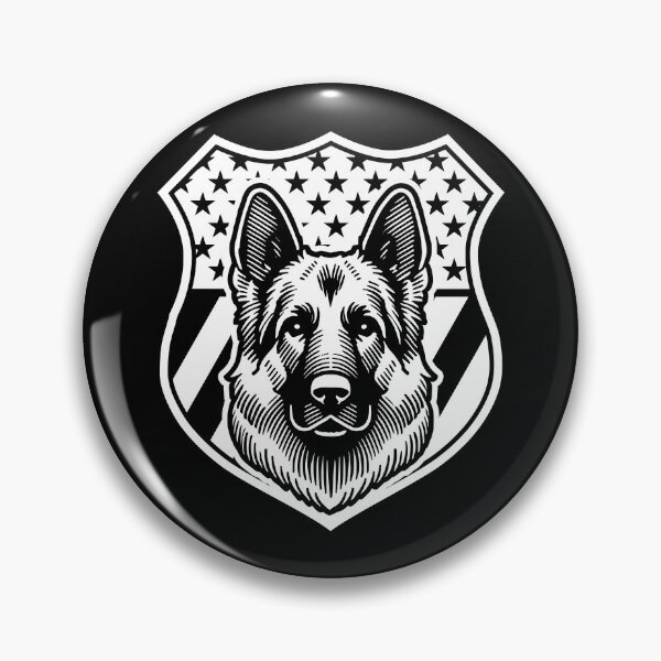 Item preview, Patriotic German Shepherd American Flag Badge 4th of July designed and sold by TKsTees.