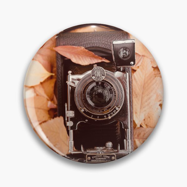 Item preview, Vintage Camera In Autumn Colored Leaves designed and sold by FeatherfallSTU.