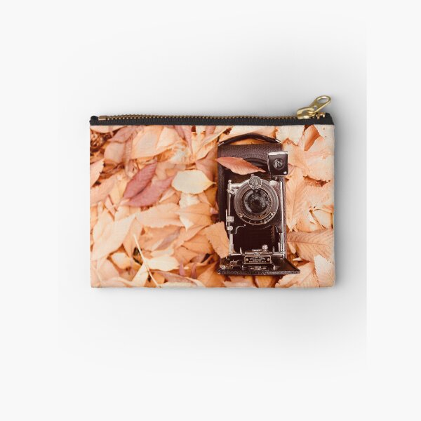 Item preview, Vintage Camera In Autumn Colored Leaves designed and sold by FeatherfallSTU.