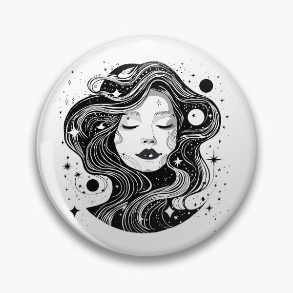 Item preview, Dreaming of the Stars - Minimalist Woman's Face Illustration designed and sold by MrsKravchenko.