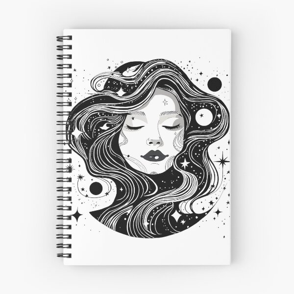 Item preview, Dreaming of the Stars - Minimalist Woman's Face Illustration designed and sold by MrsKravchenko.