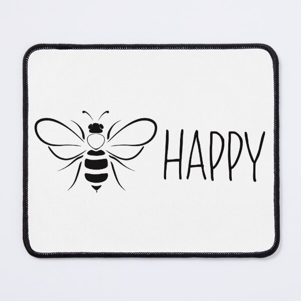 Item preview, Cute Bee happy, black and white bee ,  positive inspirational be happy designed and sold by Inktown.