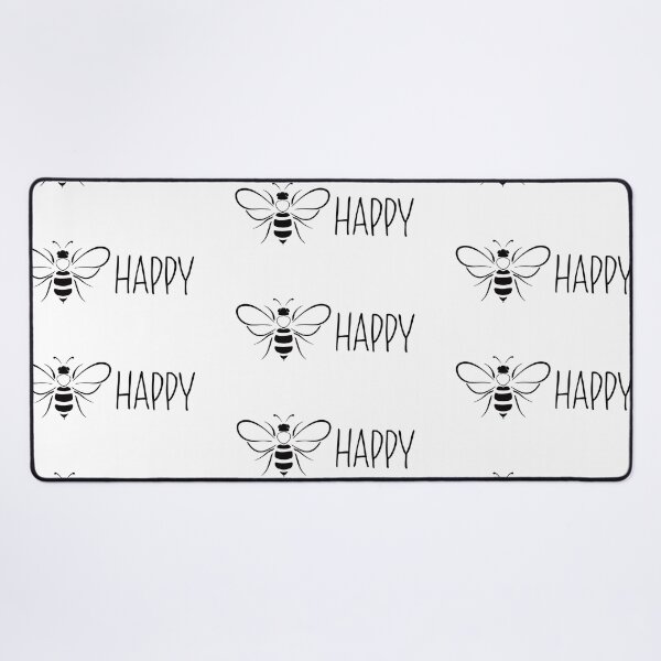 Item preview, Cute Bee happy, black and white bee ,  positive inspirational be happy designed and sold by Inktown.