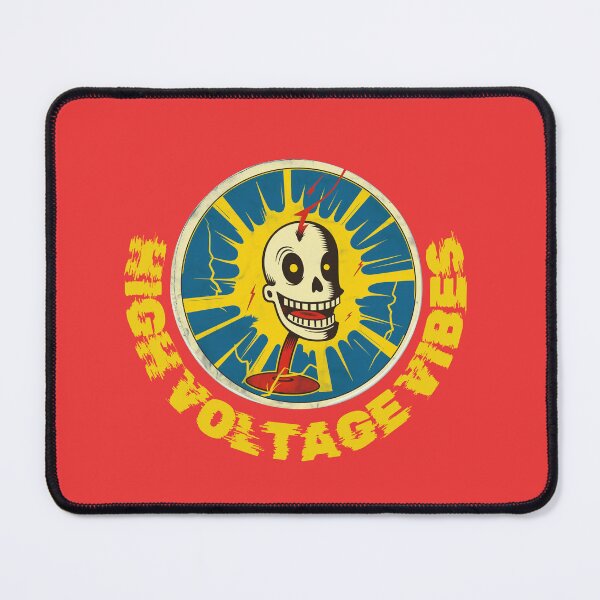 Item preview, High Voltage Vibes Retro Skull T-Shirt - Electric and Bold Design designed and sold by nshaltiel.