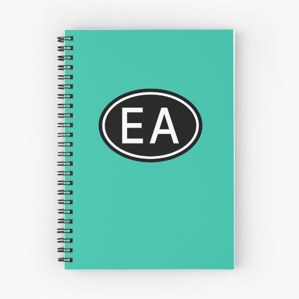 Item preview, EA Initials Monogram Oval White Letters designed and sold by Jeallan Designs.