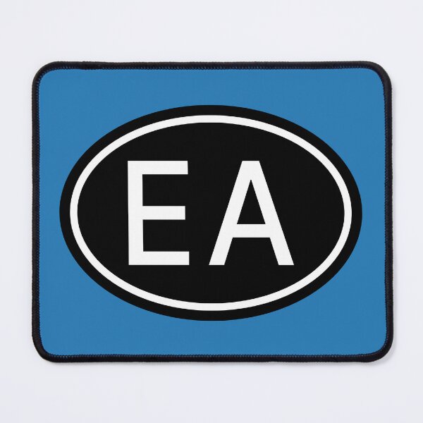 Item preview, EA Initials Monogram Oval White Letters designed and sold by Jeallan Designs.