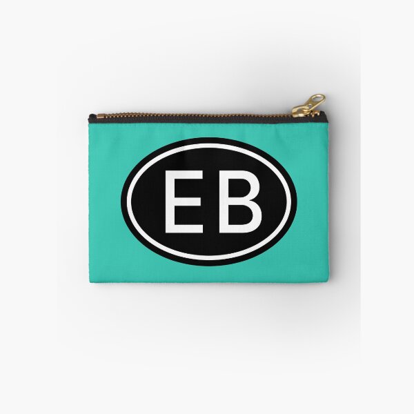 Item preview, EB Initials Monogram Oval White Letters designed and sold by Jeallan Designs.