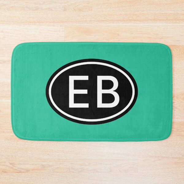 Item preview, EB Initials Monogram Oval White Letters designed and sold by Jeallan Designs.