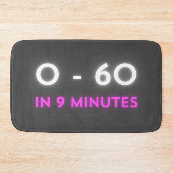 Item preview, 0-60 in 9 min, miles per hour, mph, km/h, bumper sticker designed and sold by Cerulean-Shop.