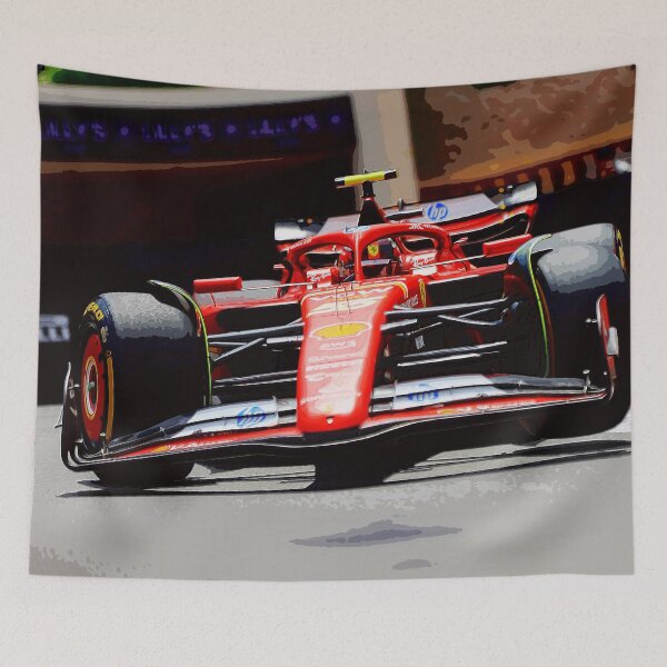 Item preview, Carlos Sainz racing his 2024 F1 car through the chicanes designed and sold by Rodissimus1984.