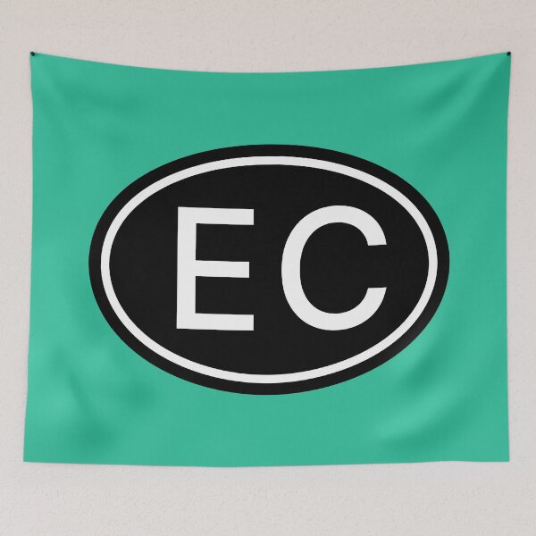 Item preview, EC Initials Monogram Oval White Letters designed and sold by Jeallan Designs.