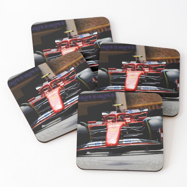 Item preview, Carlos Sainz racing his 2024 F1 car through the chicanes abstract designed and sold by Rodissimus1984.